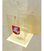 Skaidri balsadėžė su užraktu įvairių dydžių