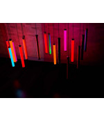 PMMA org.stiklo vamzdis 150x144x2000 mm, fluorosencinis raudonas