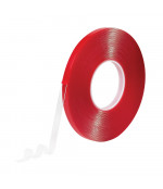 Lipni dvipusė skaidri juosta 19 mmx50 m