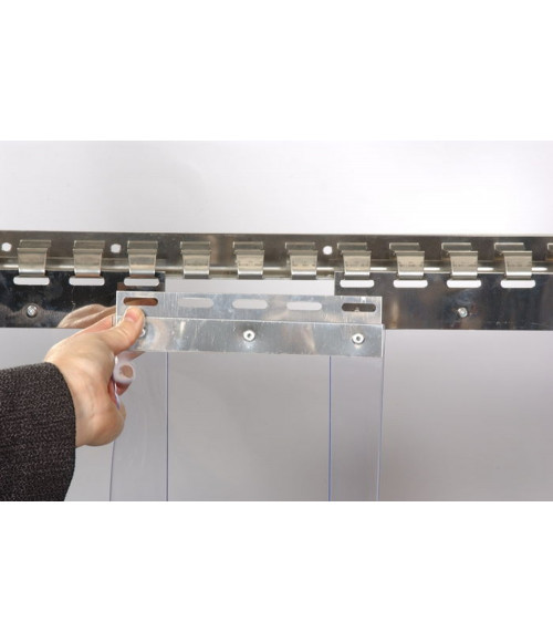 Šalčiui atspari PVC juostų užuolaida, lygi (300 mm x 3 mm)