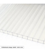 Polikarbonato stogelis su lataku 930x1500 mm skaidrus, pilki laikikliai