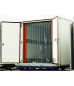 PVC juostų užuolaidų komplektas, angai 1100x2000 mm