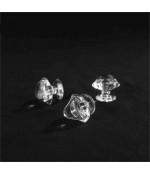 Organinio stiklo rankenėlė 17x17 mm, trikampė