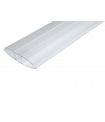 Polikarbonato sujungimo profilis H - 6mmx3.5m/7m (skaidrus)