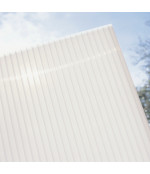 Kanalinis polikarbonatas 10x2100x6000 mm, baltas Plaskolite (1.7 kg/m2)