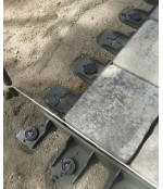 Plastikinis bortas 800x75x44 mm juodas