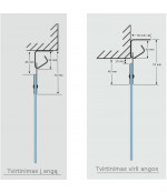 PVC juostų užuolaidų komplektas, angai 1100x2000 mm (atsparių šalčiui)