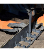 Plastikinis bortas 1000x80x45 mm su grioveliu