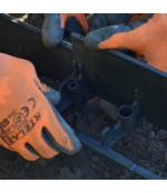 Plastikinis bortas 1000x80x80 mm su grioveliu