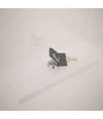 Aukų dėžutė su užraktu ir A4 informacijos stoveliu