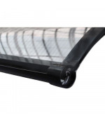 Aliuminis stogelis su lataku 980x1500 mm juodi laikikliai