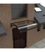 Aliuminis stogelis su lataku 980x1500 mm juodi laikikliai