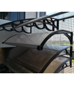 Aliuminis stogelis su lataku 980x1500 mm juodi laikikliai