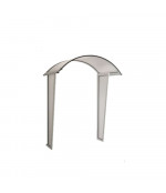 Polikarbonato sienelė stogeliui 1800x500x300 mm skaidri