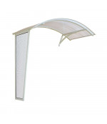 Polikarbonato sienelė stogeliui 1800x500x300 mm skaidri