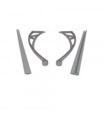 Polikarbonato stogelis su lataku 930x1500 mm skaidrus, pilki laikikliai