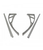 Aliuminis polikarbonato stogelis 960x1500 mm skaidrus, pilki laikikliai