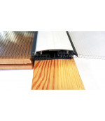 Viršutinis al. prispaudžiamasis profilis 8.5x60mmx6 m anoduotas su tarpinėmis