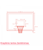 Ruošinys krepšinio lentai iš PMMA organinio stiklo (įvairių matmenų)