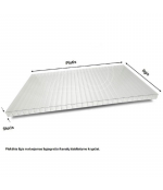 Kanalinio polikarbonato plokštė 6x600x1200 mm, bronza