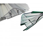 Polikarbonato sujungimo sistema H (4-10 mmx6 m) su tarpinėmis