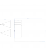 Apsauginė sienelė iš 3 mm organinio stiklo 600x800 mm