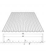 Banguota tamsinta stogo danga 2.6x1045 mm, DIAMOND 76/18 GUTTA