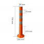 Lankstus įspėjamasis stulpelis 755 mm (oranžinis)