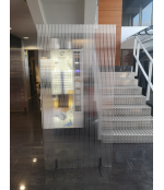 Apsauginė sienelė iš 16 mm kanalinio polikarbonato (įvairių dydžių)