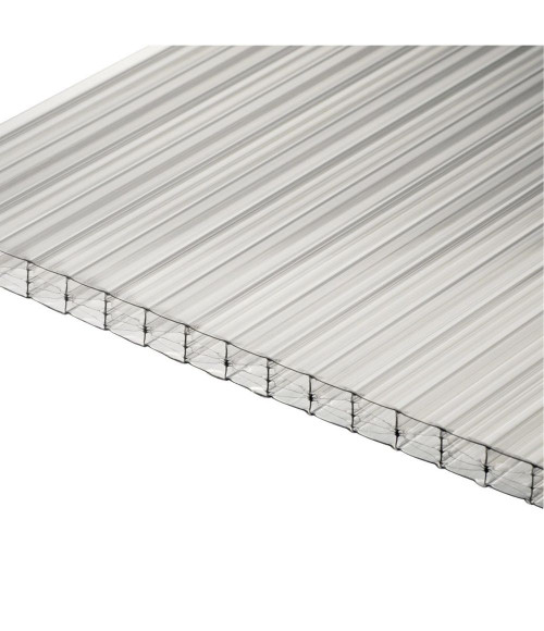 Kanalinis polikarbonatas 16x2100x4000 mm, skaidrus Polygal (2.5 kg/m2)