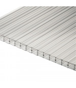 Kanalinis polikarbonatas 16x2100x4000 mm, skaidrus Polygal (2.5 kg/m2)