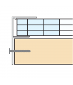 Polikarbonato užbaigimo profilis F 6x6320 mm aliuminis