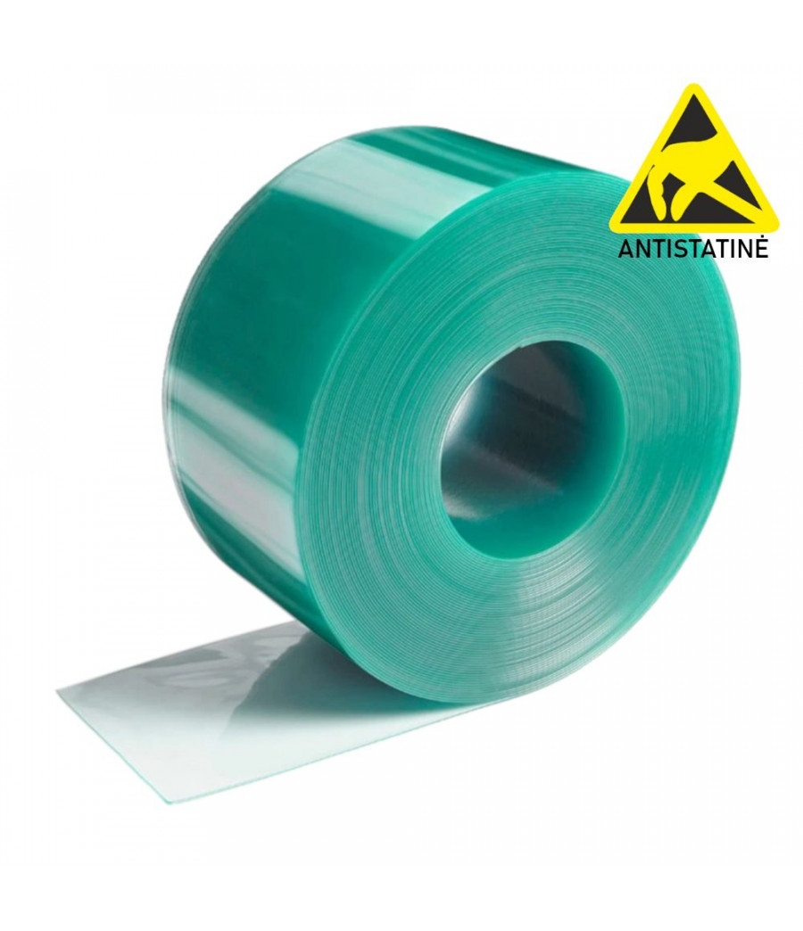 Antistatinė PVC juosta, lygi 300mmx3mm