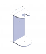 Sieninis laikiklis dezinfekciniam skysčiui 95x100x213 mm