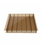 Kanalinis polikarbonatas 16x2100x7000 mm, bronzinis Polygal (2.5 kg/m2)