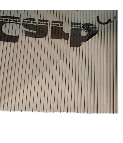 Kanalinio polikarbonato plokštė 6x660x940 mm, bronza