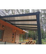 Aliuminio stoginė terasai - bronzinė danga