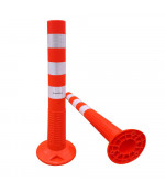 Lankstus įspėjamasis stulpelis 755 mm (oranžinis)