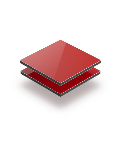 Aliuminio kompozito plokštė 3x1250x4050 mm, raudona