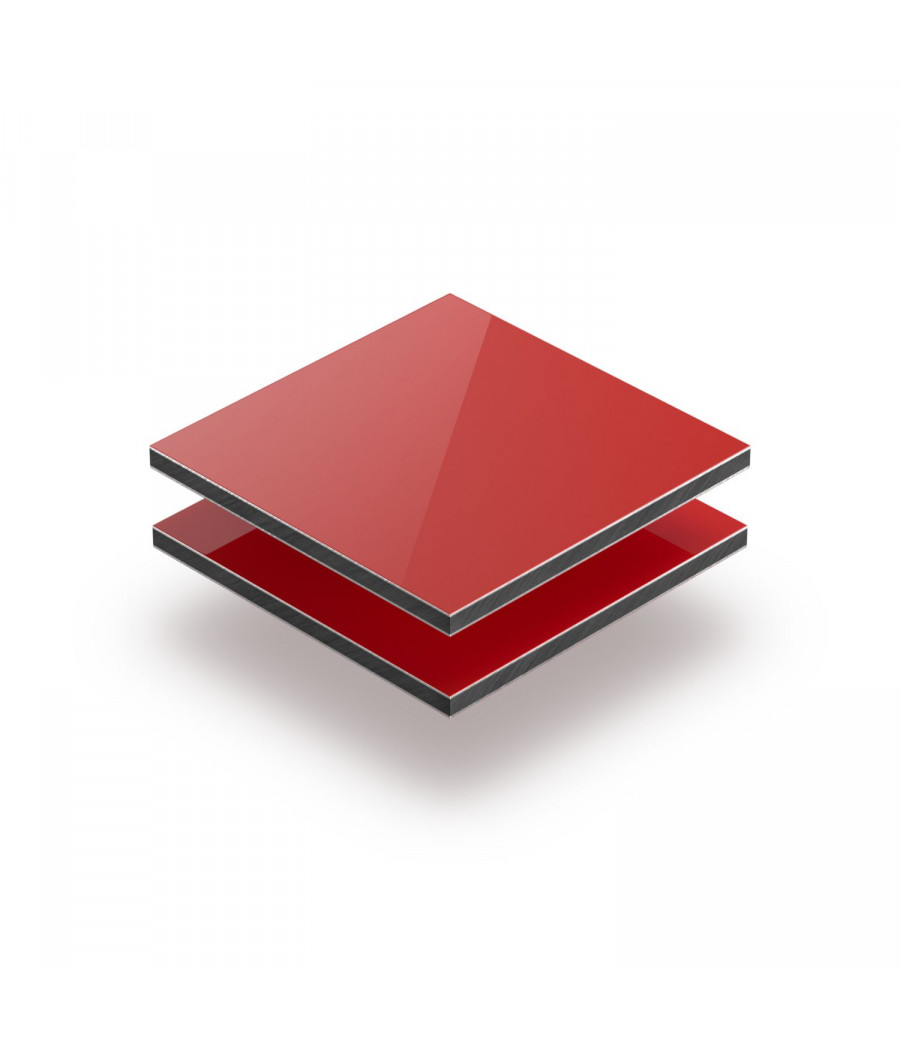 Aliuminio kompozito plokštė 3x1250x4050 mm raudona
