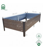 Pakelta lysvė Klasika Woodlook 1500x750x300 mm, ruda