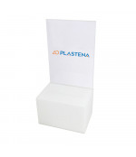 Aukų dėžutė su informaciniu stuveliu - AKCIJA