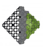 Žolės/vejos korys 49x500x500 mm juodas