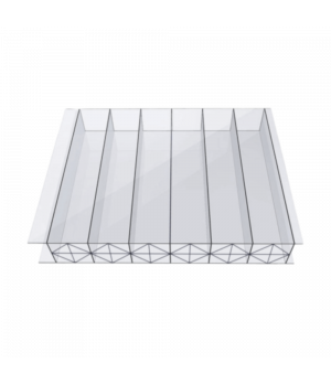 Kanalinis polikarbonatas 10x620x1150 mm, skaidrus (1.5 kg/m2)