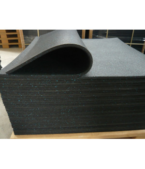 Guminė aikštelių danga 30x1000x1000 mm - su mėlynomis granulėmis