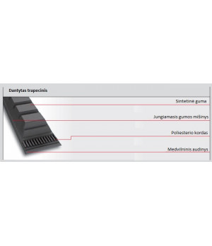 Trapecinis Diržas BX59 16.5x1499 Li, 1544 Ld Contitech