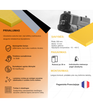 PVC juosta šaudykloms 500mmx12mm Ballistiflex