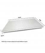 Kanalinis polikarbonatas 16x980x6000 mm, skaidrus Polygal (2.5 kg/m2)