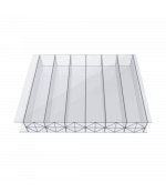 Kanalinis polikarbonatas 16x980x7000 mm, baltas Polygal (2.5 kg/m2)