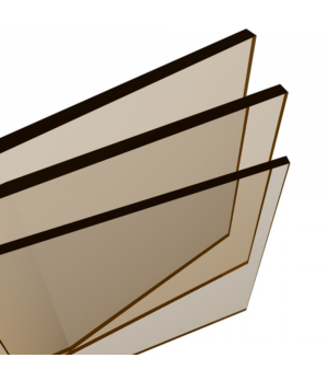 PC monolitinio polikarbonato plokštė 3x2050x3050 mm, bronzinė